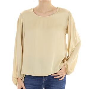 BLUSA MANICHE AMPIE BEIGE